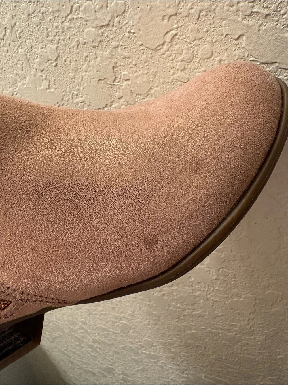 Sonoma Rose Gold Ankle Boots With Zipper *NEW WITH FLAW! Size Girls 1 Med